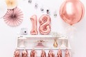 Ballon mylar Numeral 8'' - 35cm - or rose
