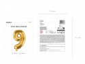 Ballon mylar Chiffre ''9'' - 35cm - or