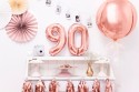 Ballon mylar Chiffre ''9'' - 35cm - or rose