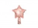25 Ballons en mylar Etoile - 12cm - or rose