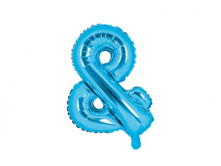 Ballon mylar & - 35cm - bleu