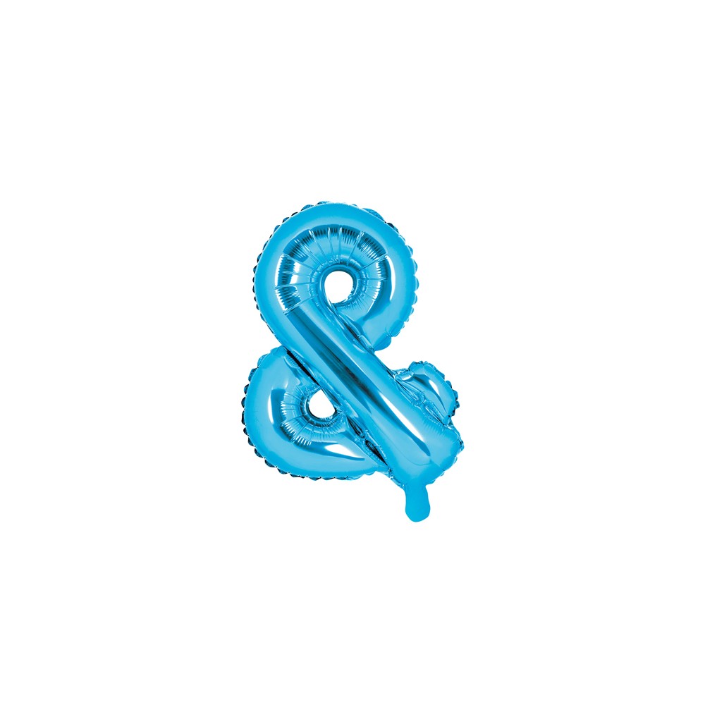 Ballon mylar & - 35cm - bleu