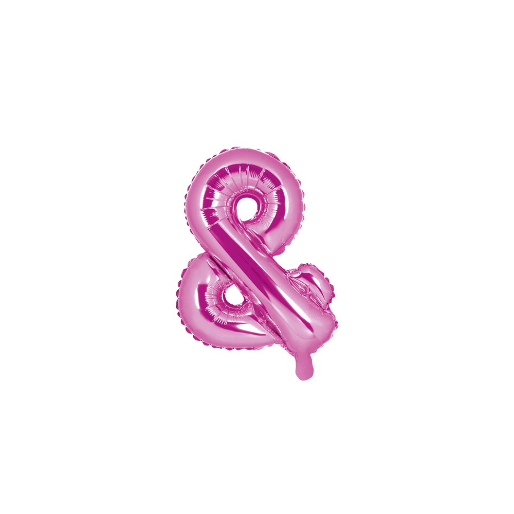 Ballon mylar & - 35cm - rose foncé