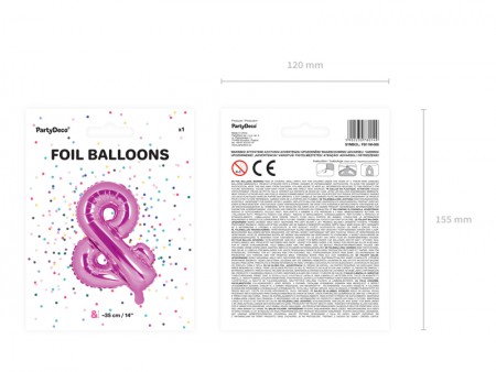 Ballon mylar & - 35cm -...
