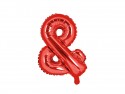 Ballon en mylar ''&'' signe - 35cm - rouge