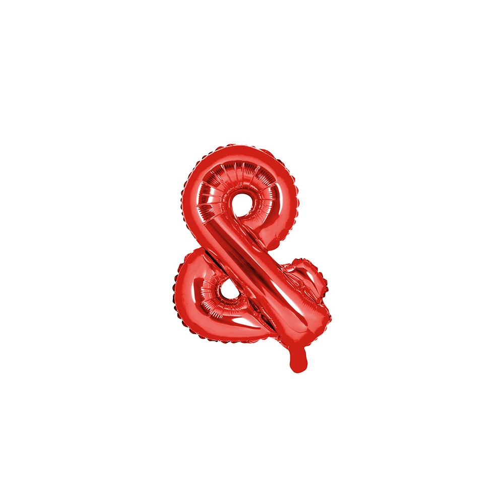 Ballon en mylar ''&'' signe - 35cm - rouge