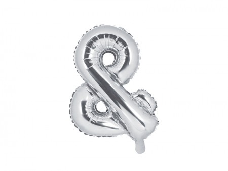 Ballon mylar & - 35cm - argent