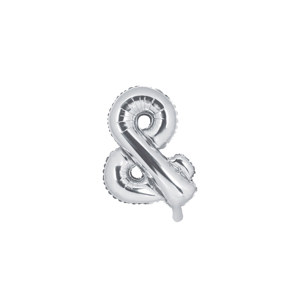Ballon mylar & - 35cm - argent