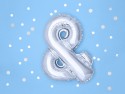 Ballon mylar & - 35cm - argent