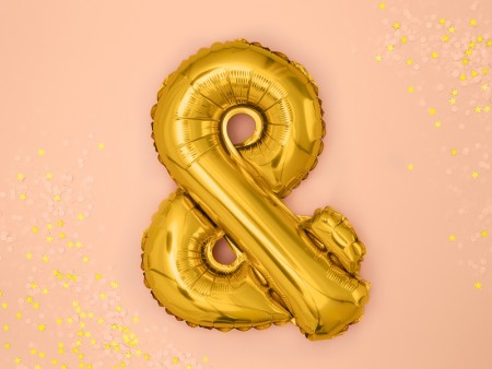 Ballon mylar & - 35cm - or