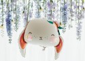 Ballon mylar "lapin fleuri" - 65 cm
