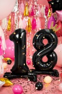Ballon en mylar debout - Chiffre ''18'' - 84 cm - noir