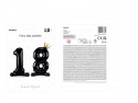 Ballon en mylar debout - Chiffre ''18'' - 84 cm - noir