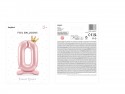 Ballon en mylar debout - Chiffre ''0'' - 84 cm - rose clair