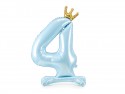 Ballon en mylar debout Chiffre ''4'' - 84 cm - bleu