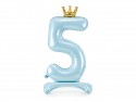Ballon en mylar debout - Chiffre ''5'' - 84 cm - bleu