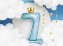 Ballon en mylar debout - Chiffre ''7'' - 84 cm - bleu