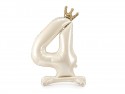 Ballon mylar debout chiffre ''4'' - 84 cm - crème clair