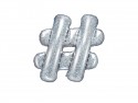 Ballon mylar "hashtag" - 35cm - holographique