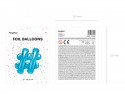 Ballon mylar "hashtag" - 35cm - bleu