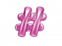Ballon mylar "hashtag" - 35cm - rose foncé