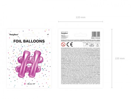 Ballon mylar "hashtag" -...