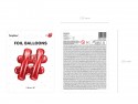 Ballon en mylar Signe ''"hashtag"'' - 35cm - rouge