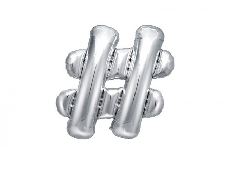 Ballon mylar "hashtag" -...