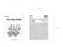 Ballon mylar "hashtag" - 35cm - argent