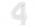 Ballon mylar Chiffre ''4'' - 86 cm - blanc
