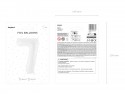 Ballon mylar Chiffre ''7'' - 86 cm - blanc