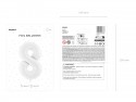Ballon mylar Chiffre ''8'' - 86 cm - blanc