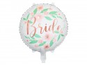 Ballon mylar Bride - Fleurs - blanc