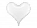 Ballon mylar coeur - 75 cm - blanc