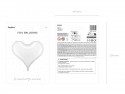 Ballon mylar coeur - 75 cm - blanc