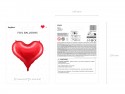 Ballon mylar coeur - 75 cm - red