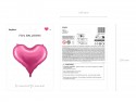Ballon mylar coeur - 75 cm - rose
