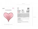 Ballon mylar coeur - 75 cm - rose clair