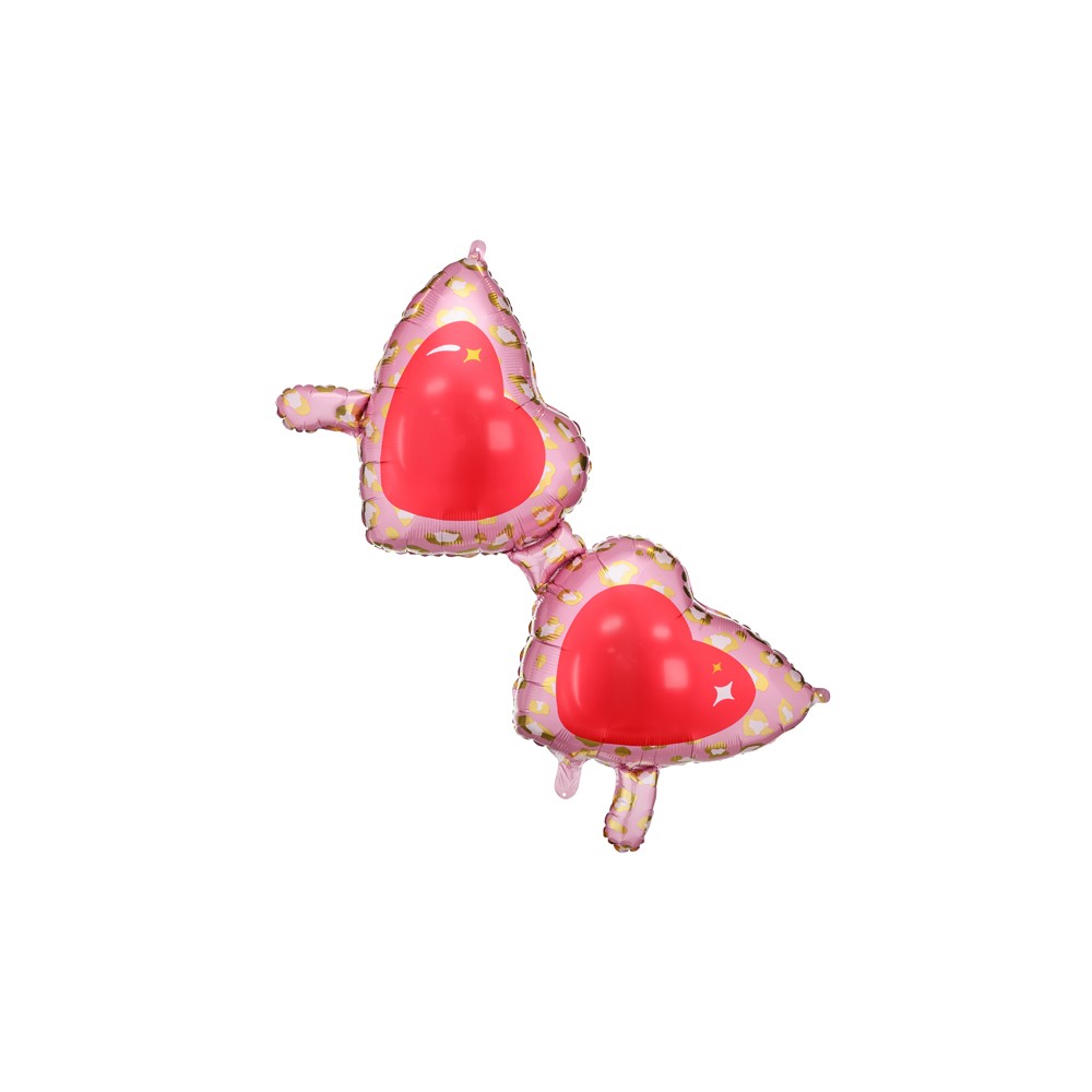 Ballon mylar Lunettes - coeurs