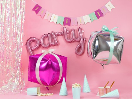 Ballon mylar Cubic - rose...