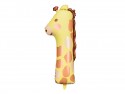 Ballon mylar Chiffre 1 - Girafe