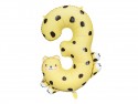 Ballon mylar Chiffre 3 - Guépard