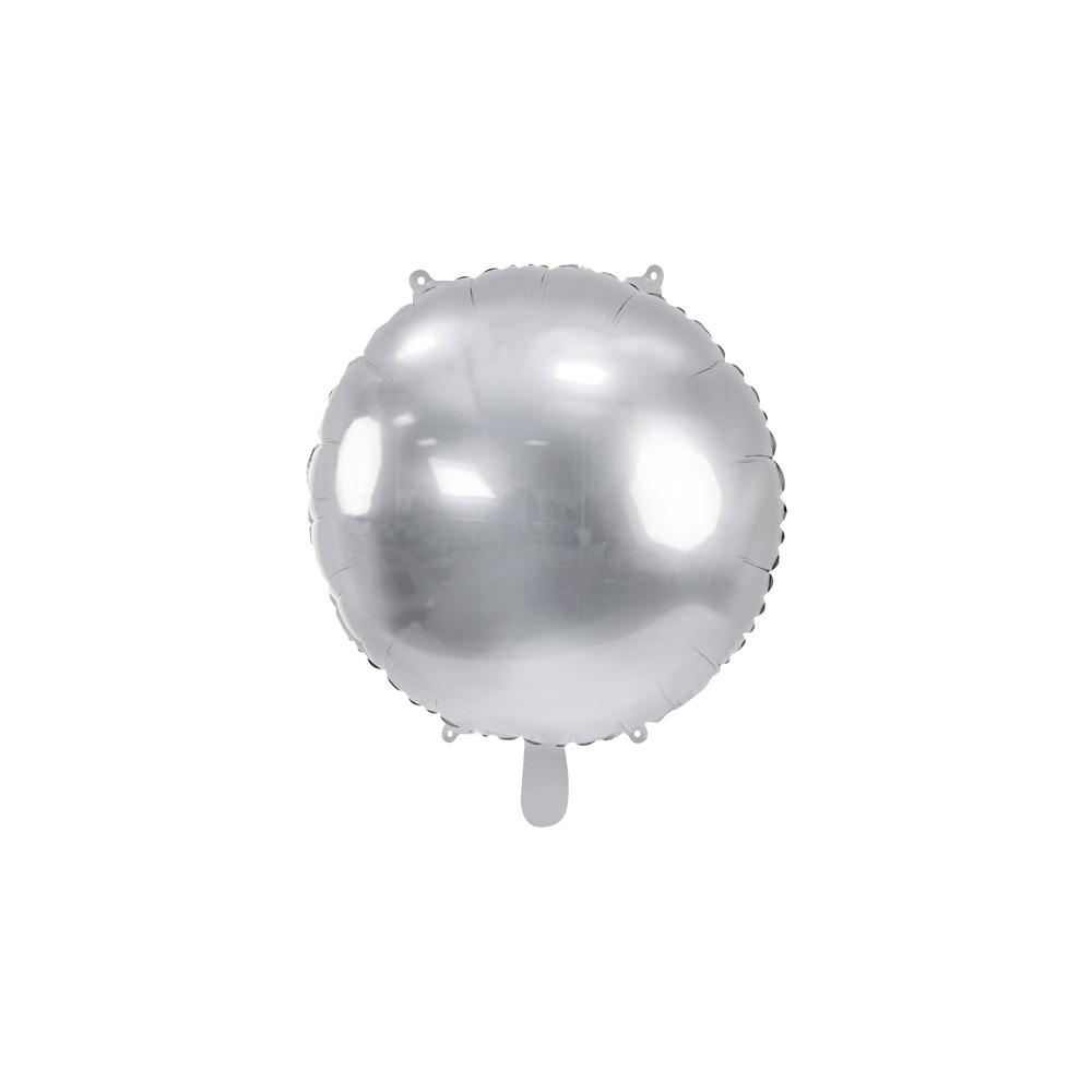 Ballon mylar rond rond 59 cm - argent