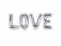 Ballons lettres "LOVE" argentées - 140 cm