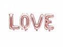 Ballon en mylar Love - or rose