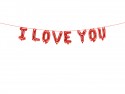 Ballon mylar I love you - rouge