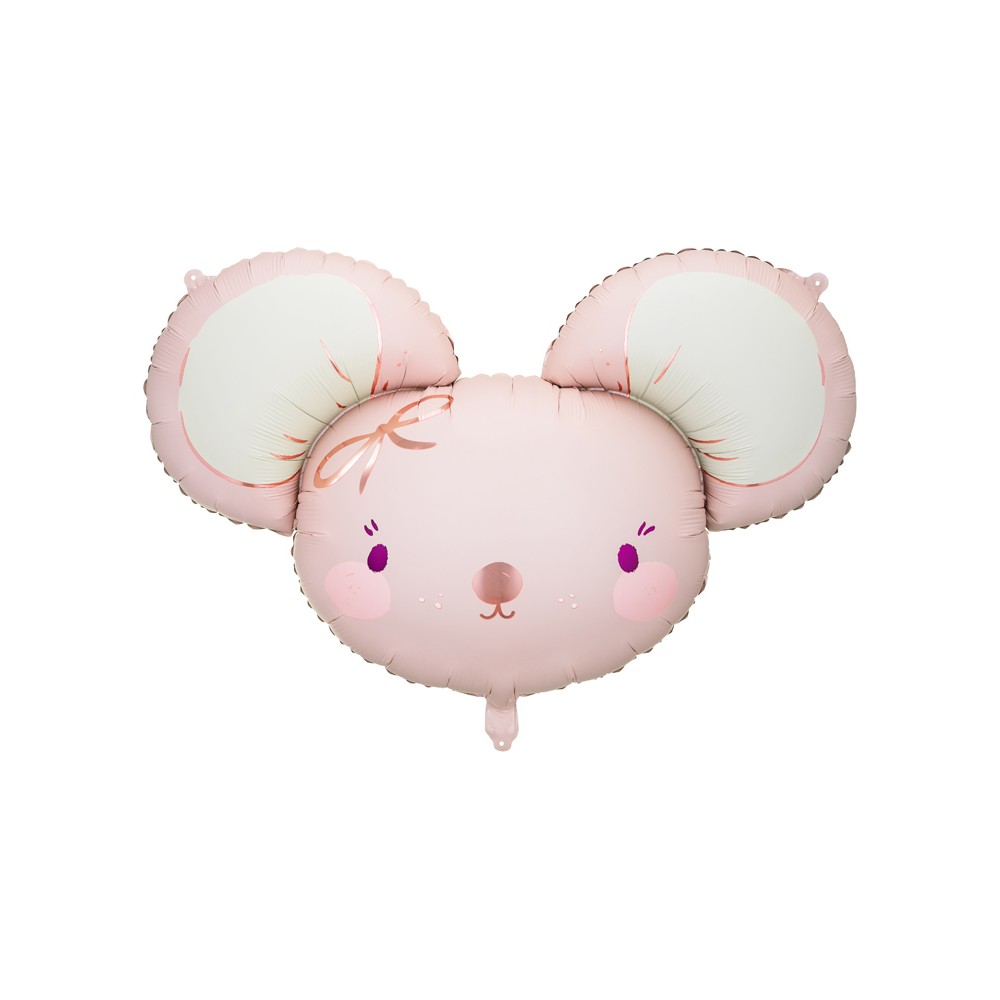 Ballon mylar Souris - rose vif