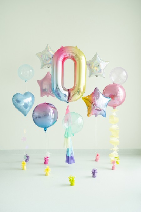Ballon mylar chiffre ''0''...