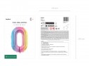 Ballon mylar chiffre ''0'' - 86 cm - arc -en -ciel pastel