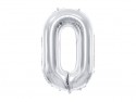 Ballon chiffre argenté - 86 cm